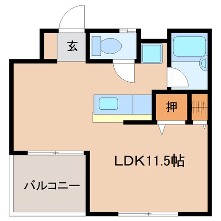 古川駅 徒歩25分 2階の物件間取画像